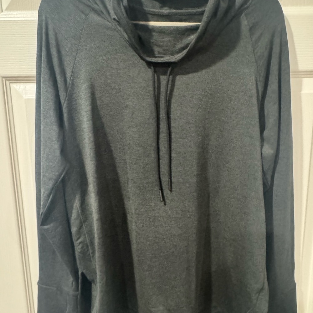 Athleta Charcoal Cowl Neck Sweatshirt